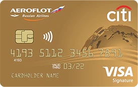 Кредитная карта CitiBank «Аэрофлот» Visa Премиум